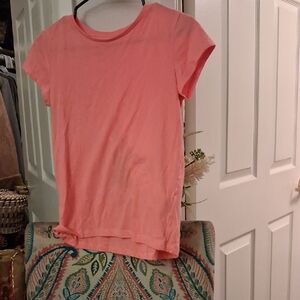 H&M Girls Coral-Pink Short Sleeve Tee